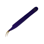 Curved  Isolation Eyelash Extensions Tweezers Purple