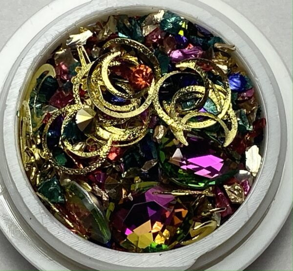 Nail art jewelry metal mix crystals # 6