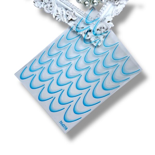 Ombre French Stickers Blue - CIA Nails & Beauty Academy in London