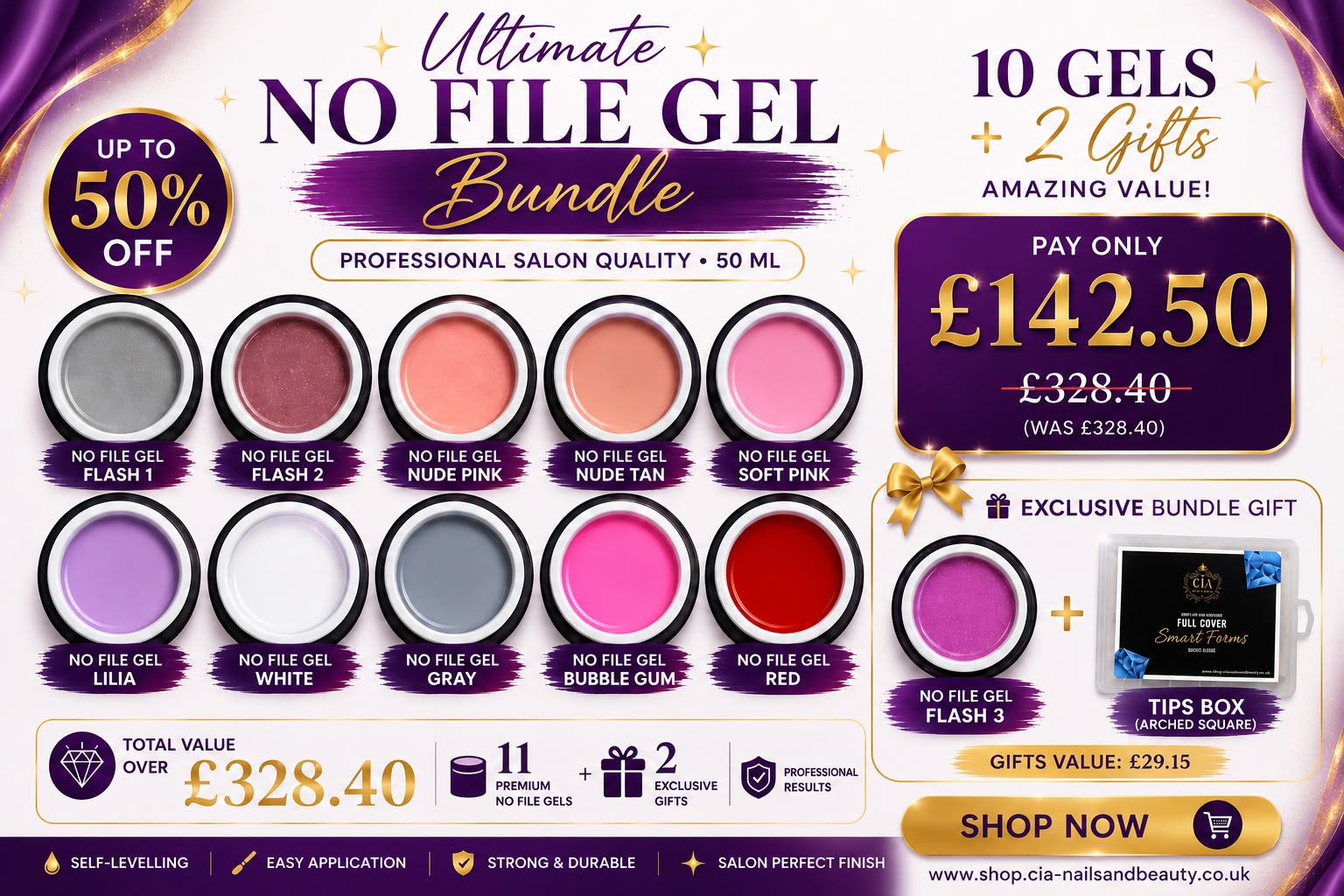 Ultimate NO FILE GEL Bundle - CIA Nails & Beauty Academy in London